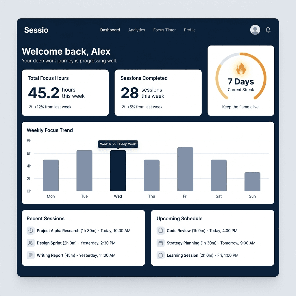 Weekly dashboard